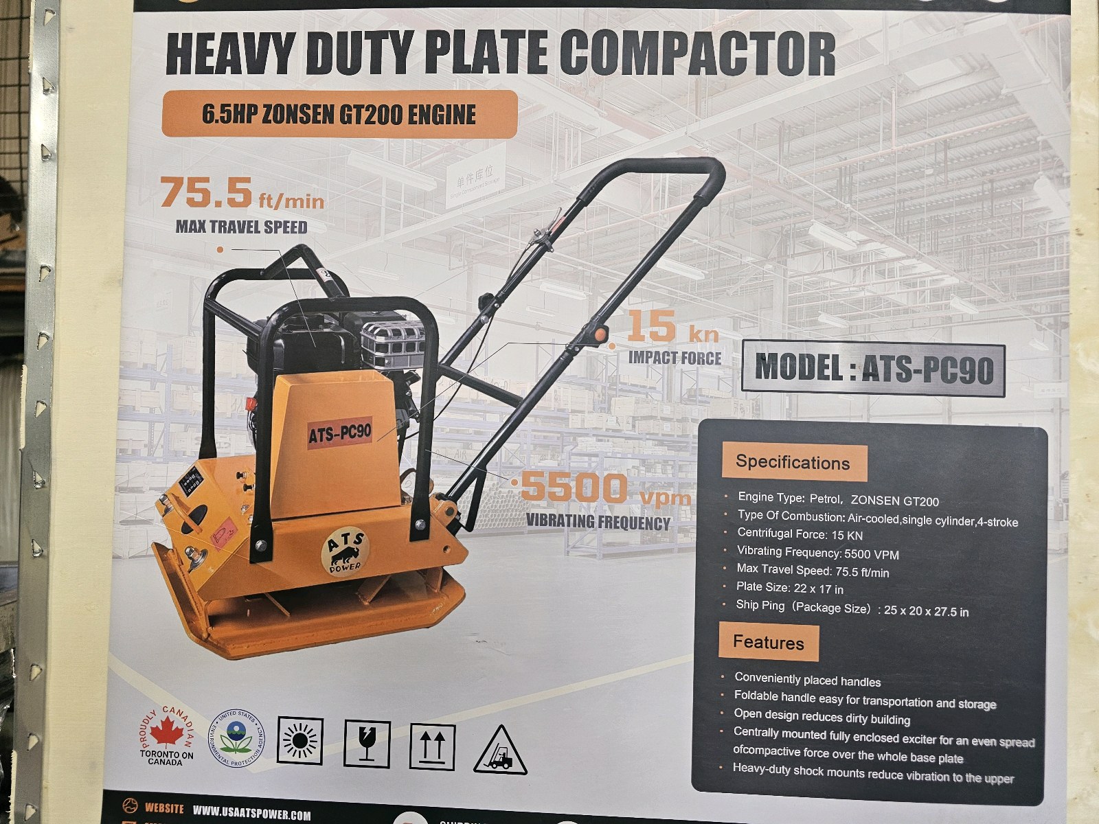 Unused 2026 atspower Heavy Duty Plate Compactor ATS-PC90