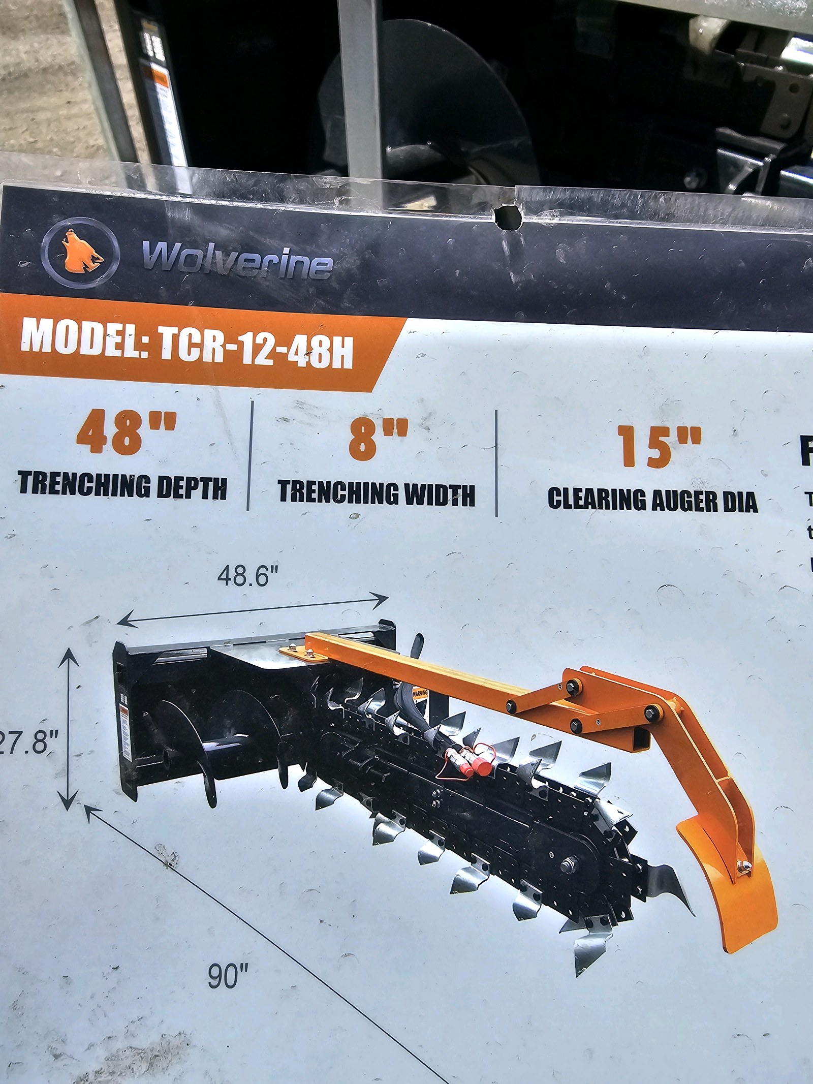 Unused 2026 WOLVERINE Trencher TCR-12-48H
