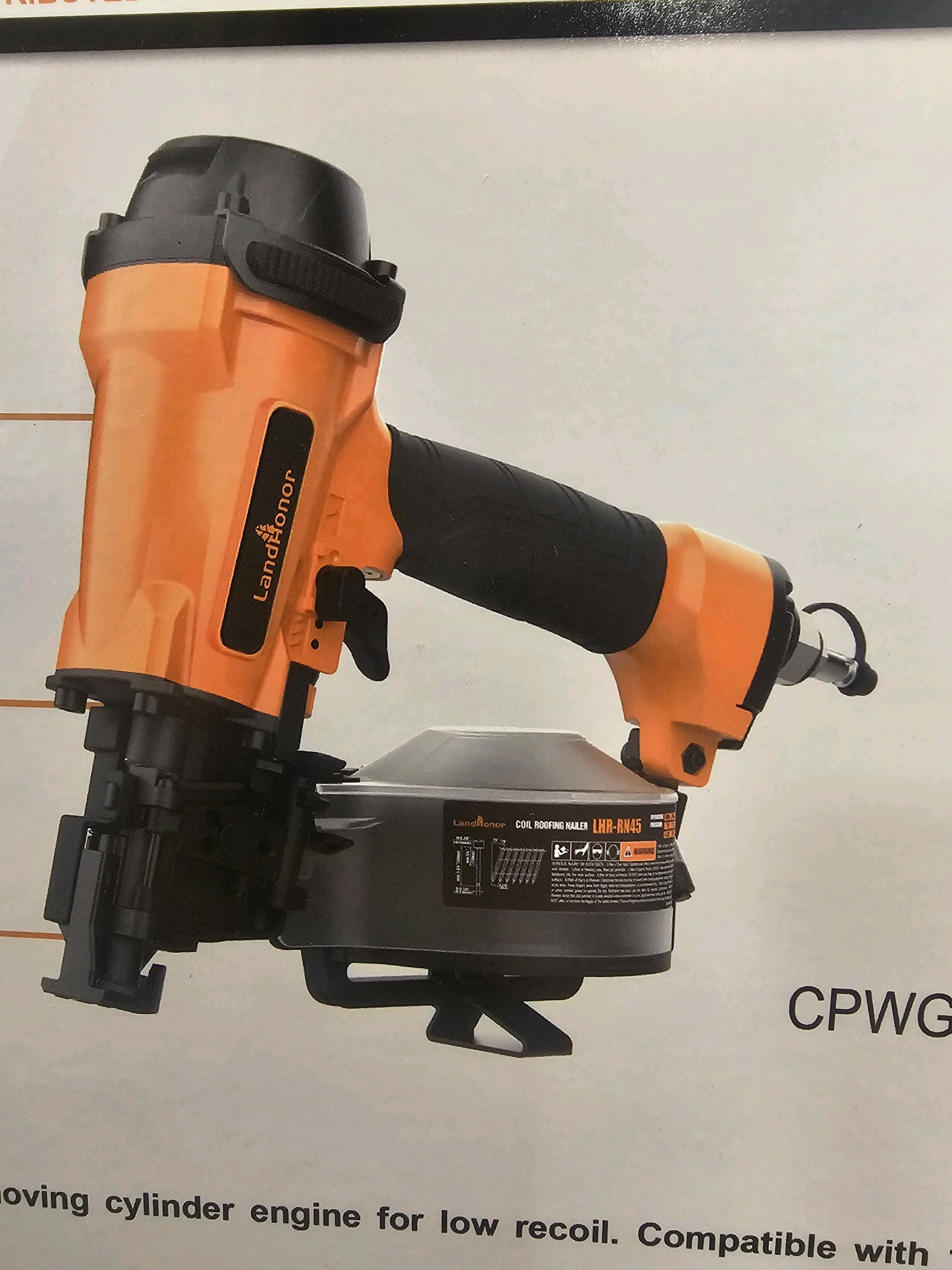 Unused 2026 LandHonor 15° 1-34 Coil Roofing Nailer LHR-RN45