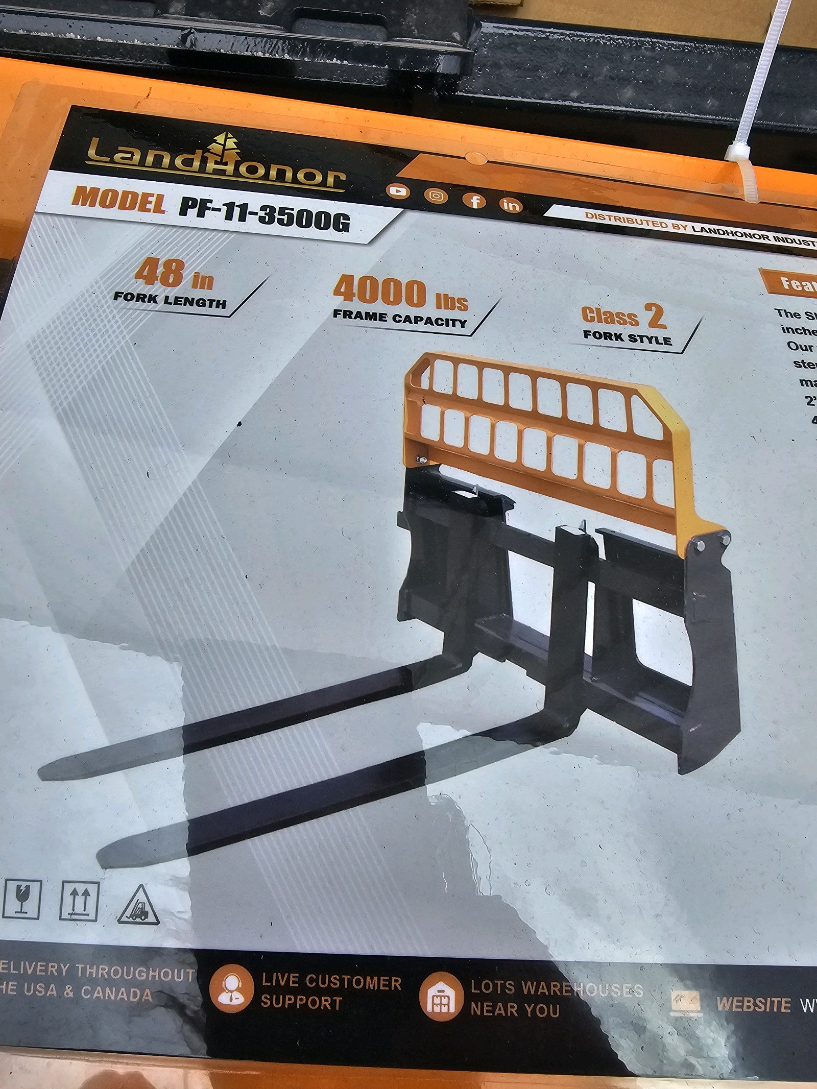 Unused 2026 LandHonor Pallet Fork PF-11-3500G