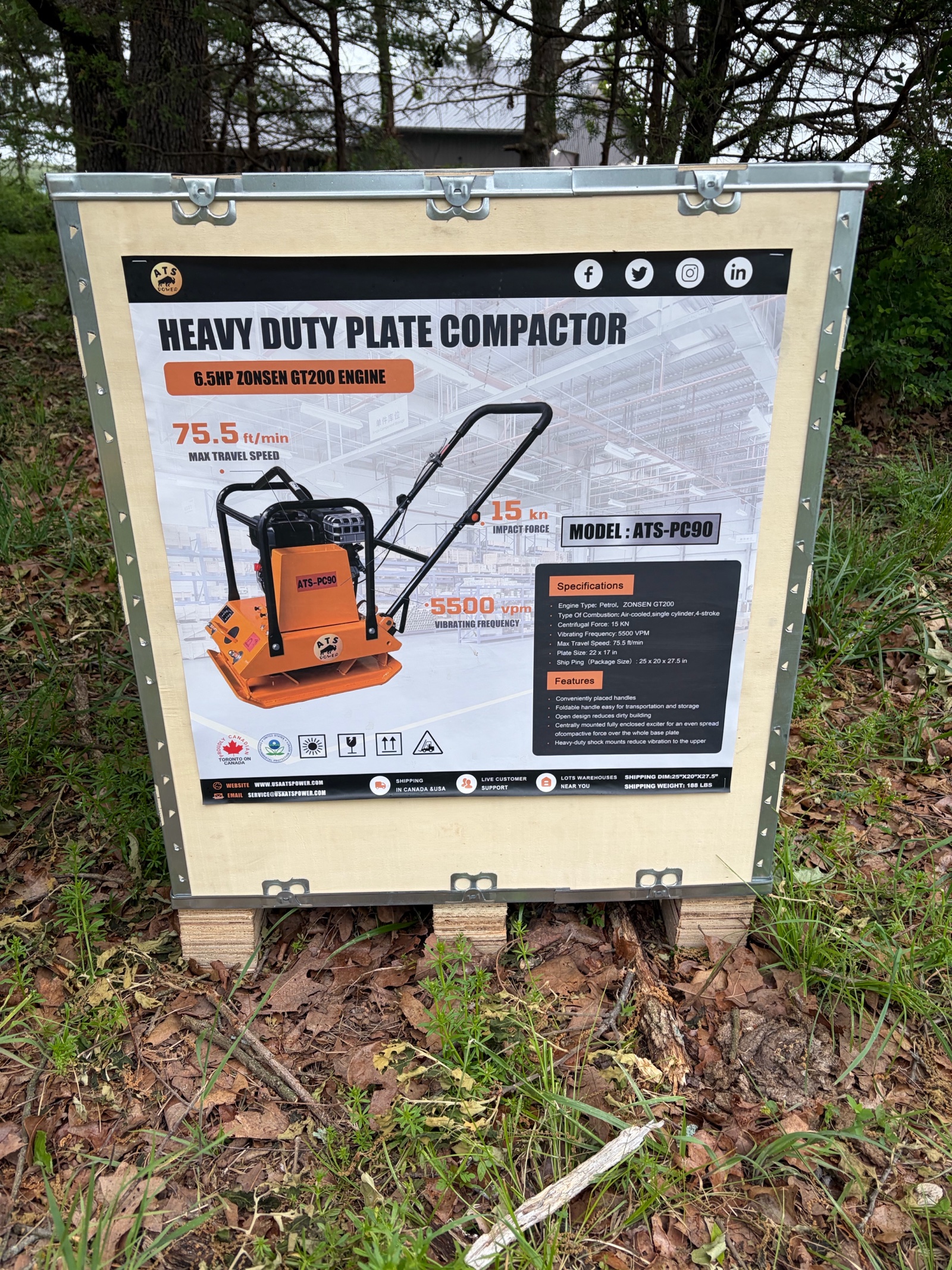 6.5hp Heavy Duty Plate Compactor