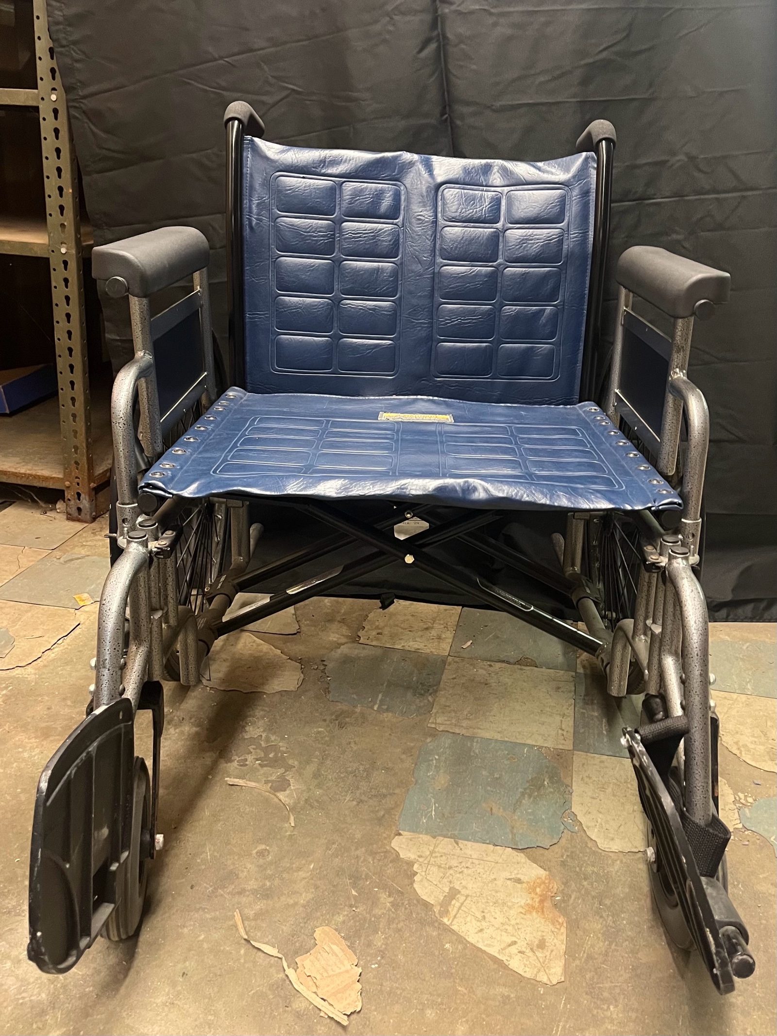 Wheelchair  collapsible  seat 20 x 24  locking wheels  foot rests  good condition