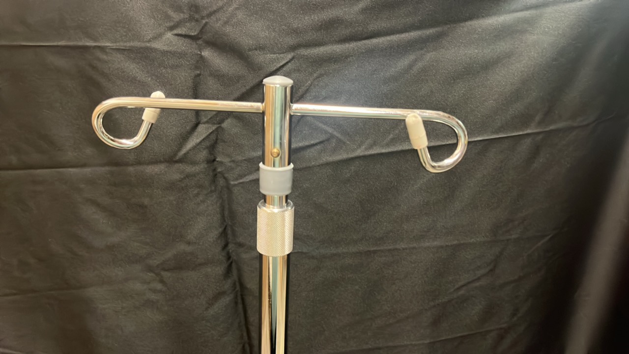 McKesson 2 bag portable IV stand - 4 caster wheels - adjustable height 47-84