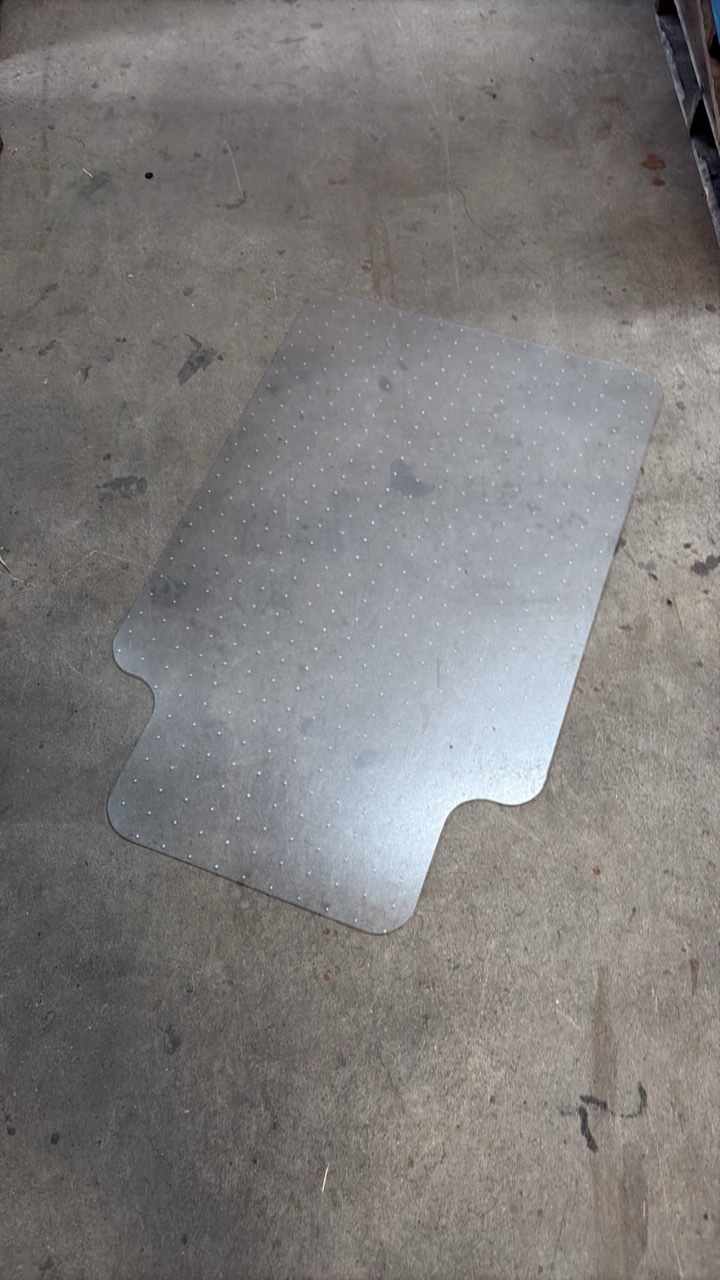 Clear Plastic Carpet Protector for Chairs With Wheels, Great for Offices and Clinics, No Cracks or Damage, Has Plastic Spikes on Bottom to Prevent Slipping on Carpet
