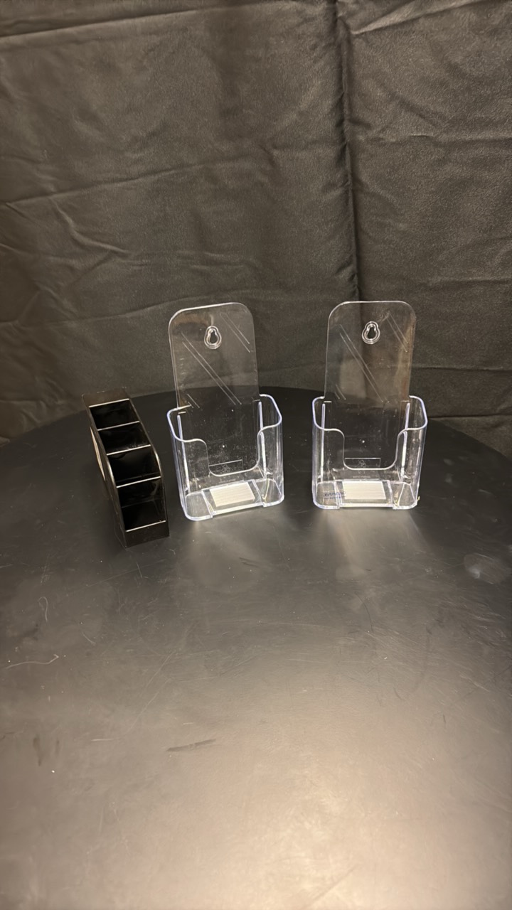 Plastic Holders for PensPencils, Pamphlets and Business Cards
