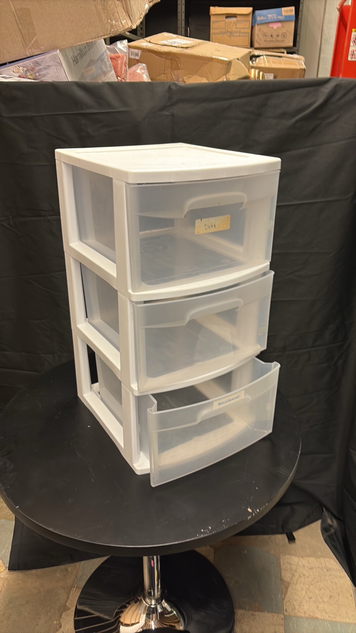 Clear Plastic Drawers, 3 Working Drawers, Great for Organizing