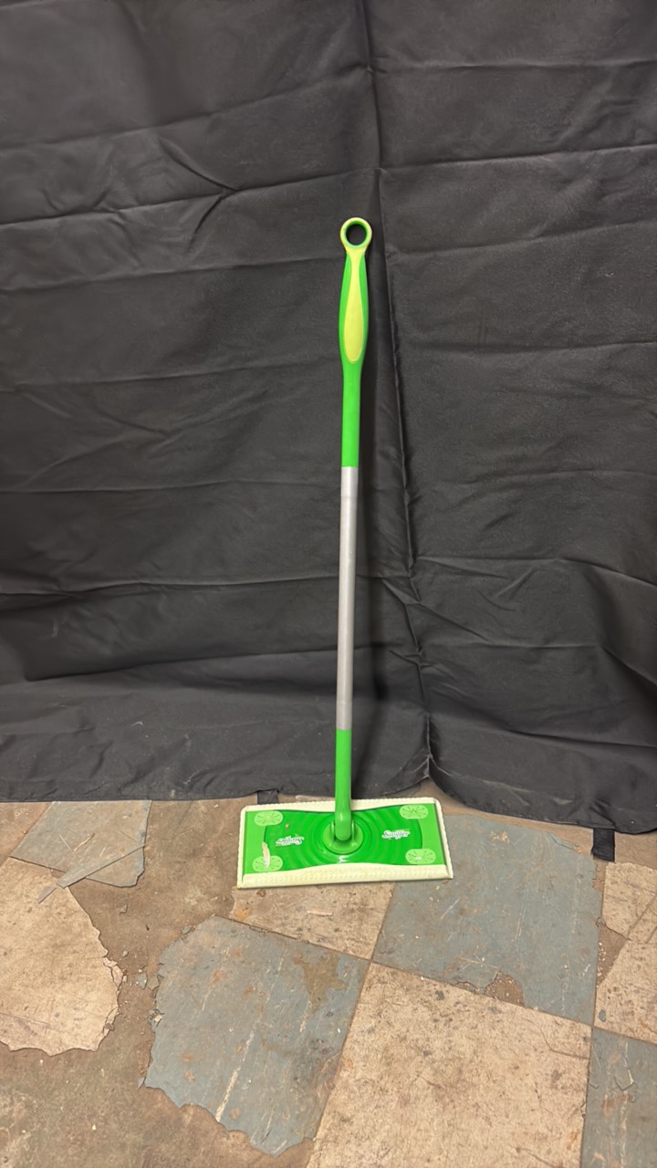 Swiffer, Green Color, Two Feet High, Does Not Come With Cleaning Pads