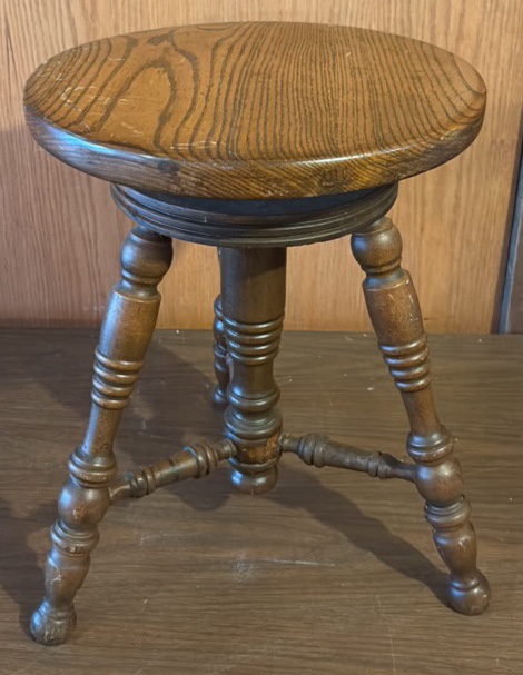 Wood Round Piano Stool