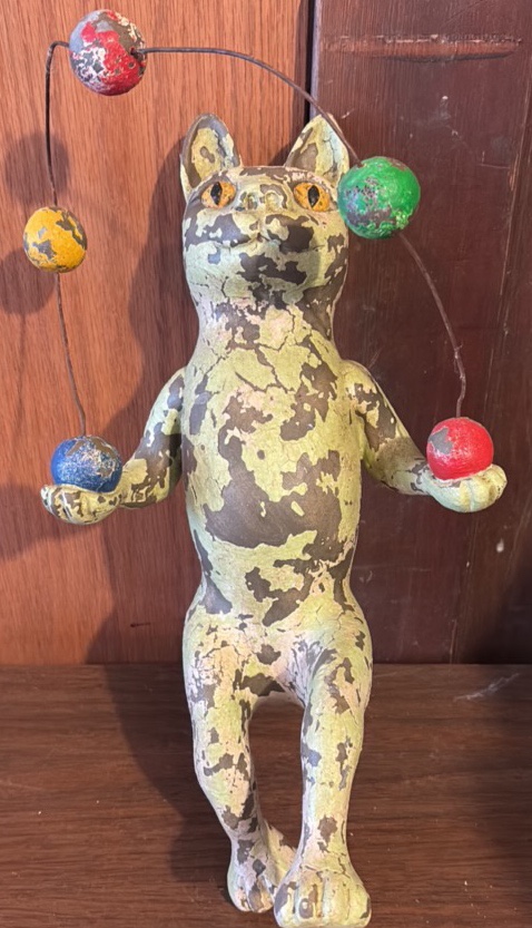 Juggling Cat Folkart
