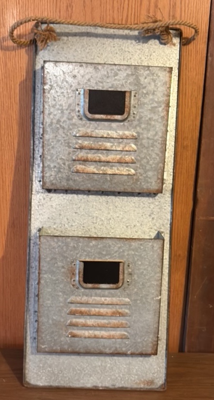 Galvanized Metal Wall Organizer