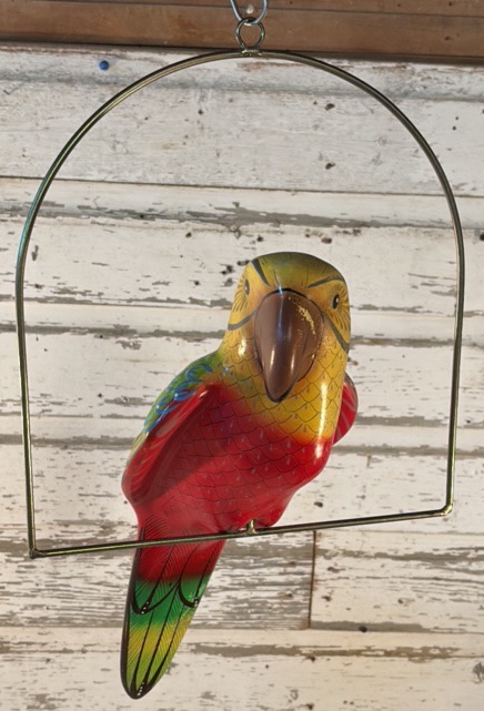 Ceramic Parrot on Perch