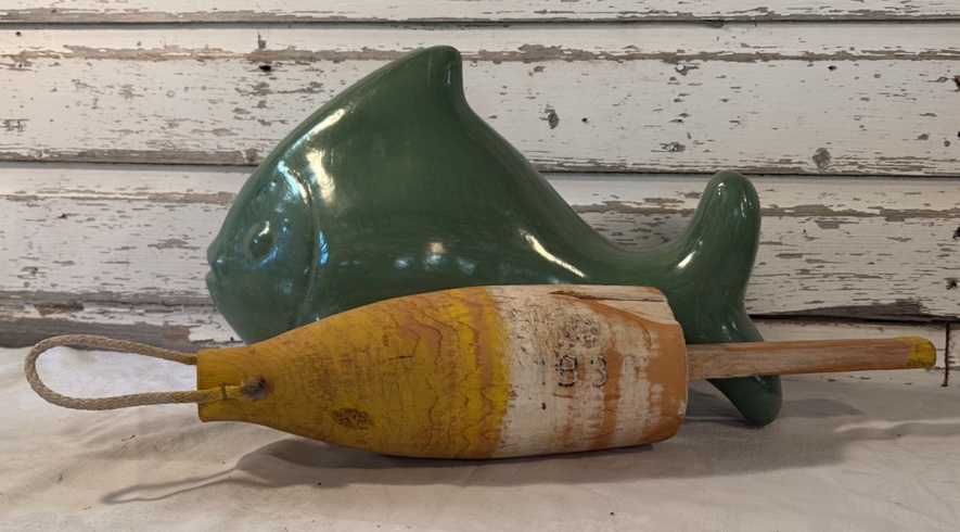 Yellow Bouy and Ceramic Fish