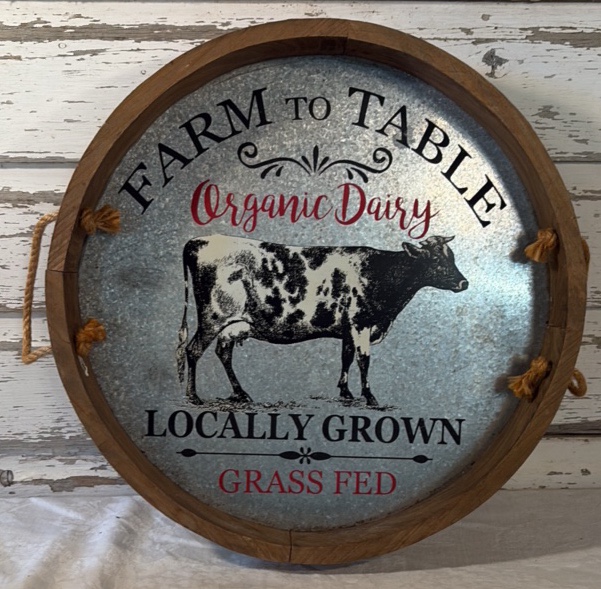 Decorative Tray and Tin Pail