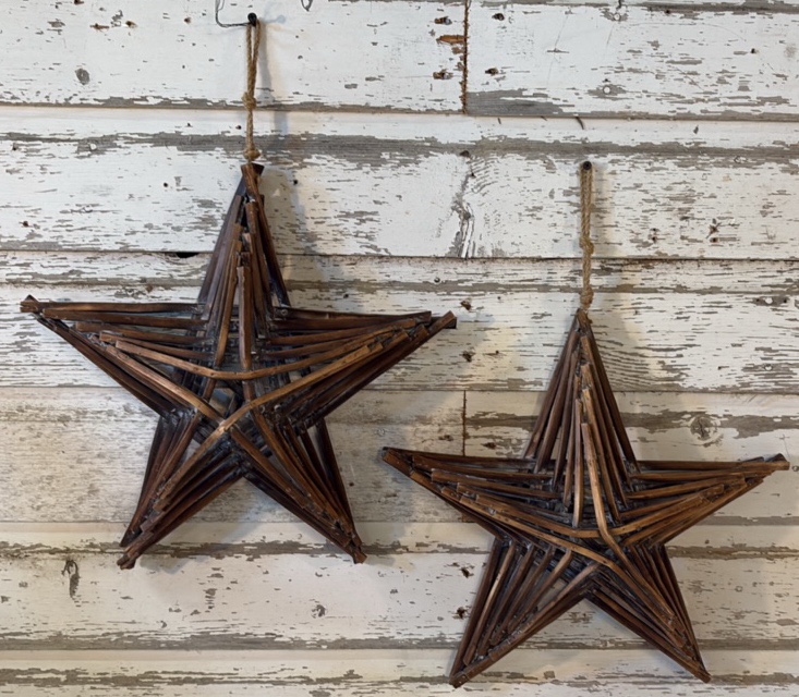Farmhouse Style Wooden Twig Hanging Stars
