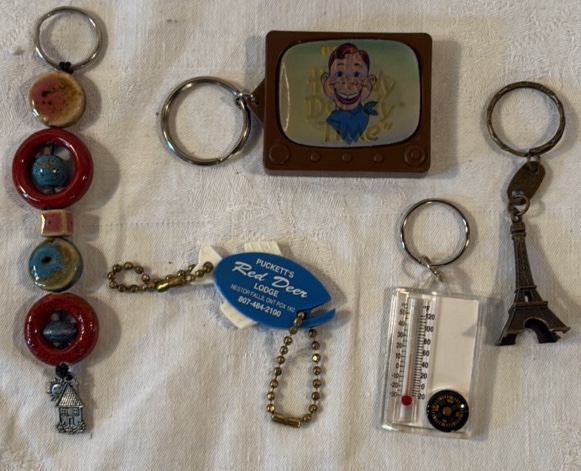Five Vintage Keychains