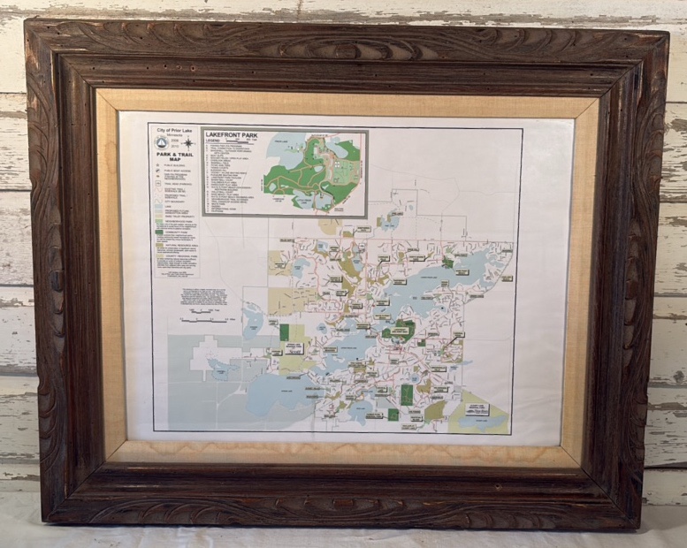 2008 Framed Prior Lake Park & Trail Map