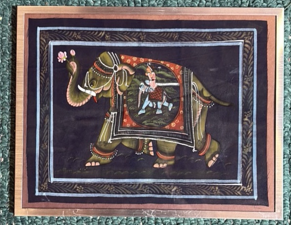 Tibetan Buddhist Mandala and Vintage style Indian painting on silk