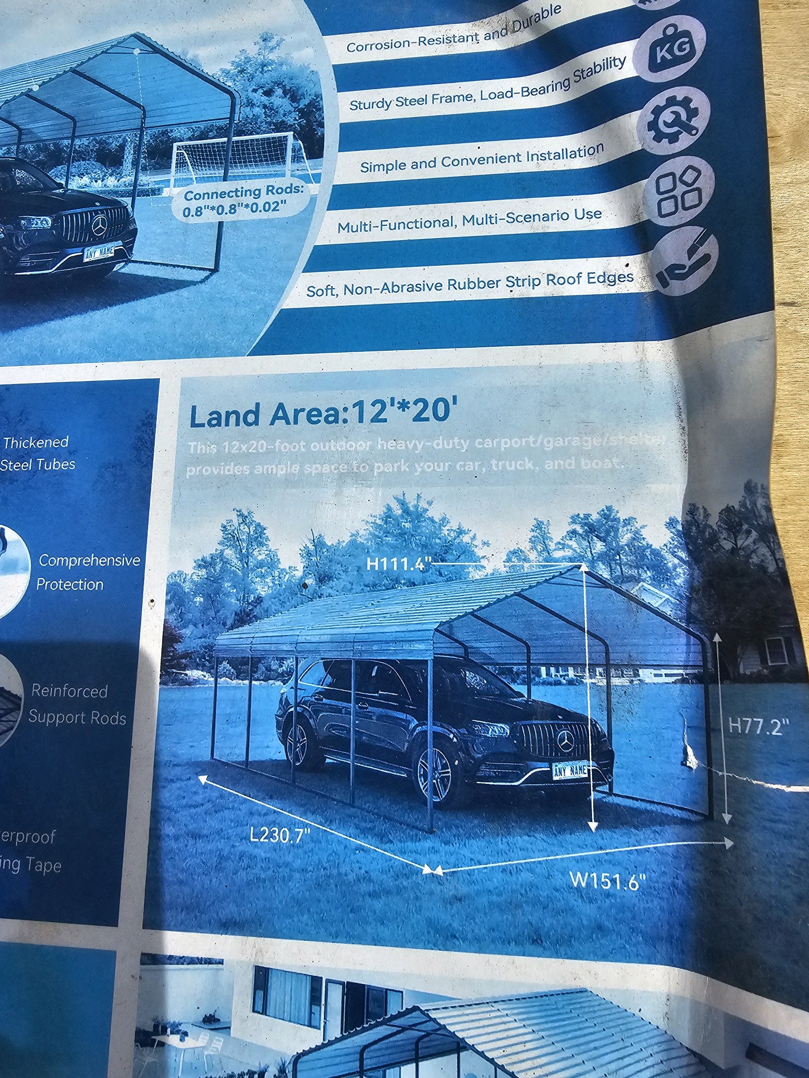 Unused 2026 Onshine High-End Carport OS1220H