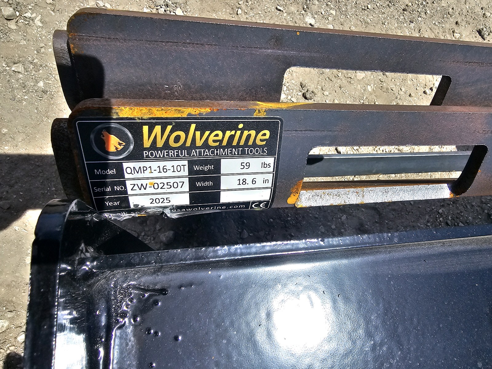 Unused 2026 WOLVERINE YITAMOTOR 38in Skid Steer Mount Plate w 2in Removable Trailer Hitch Receiver QMP1-11-10T
