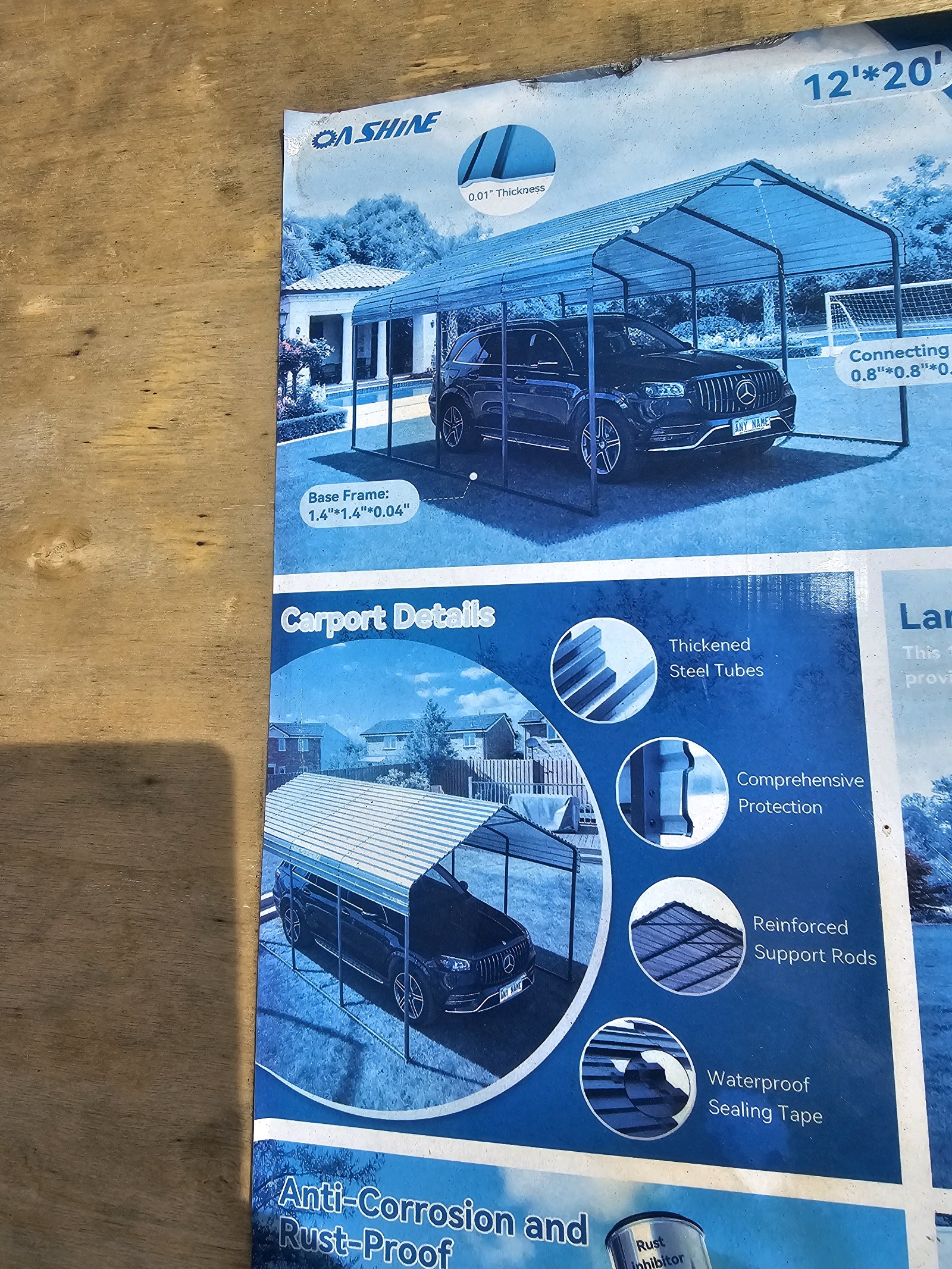 Unused 2026 Onshine High-End Carport OS1220H