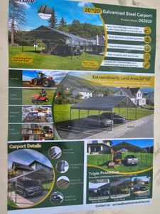 Unused 2026 Onshine High-End Carport OS2020