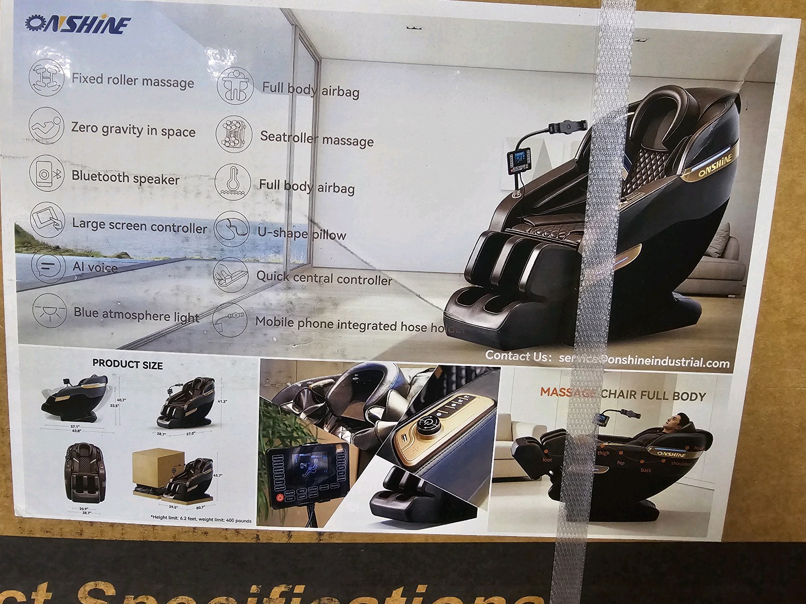 Unused 2026 Onshine Massage Chair OSMC-BK
