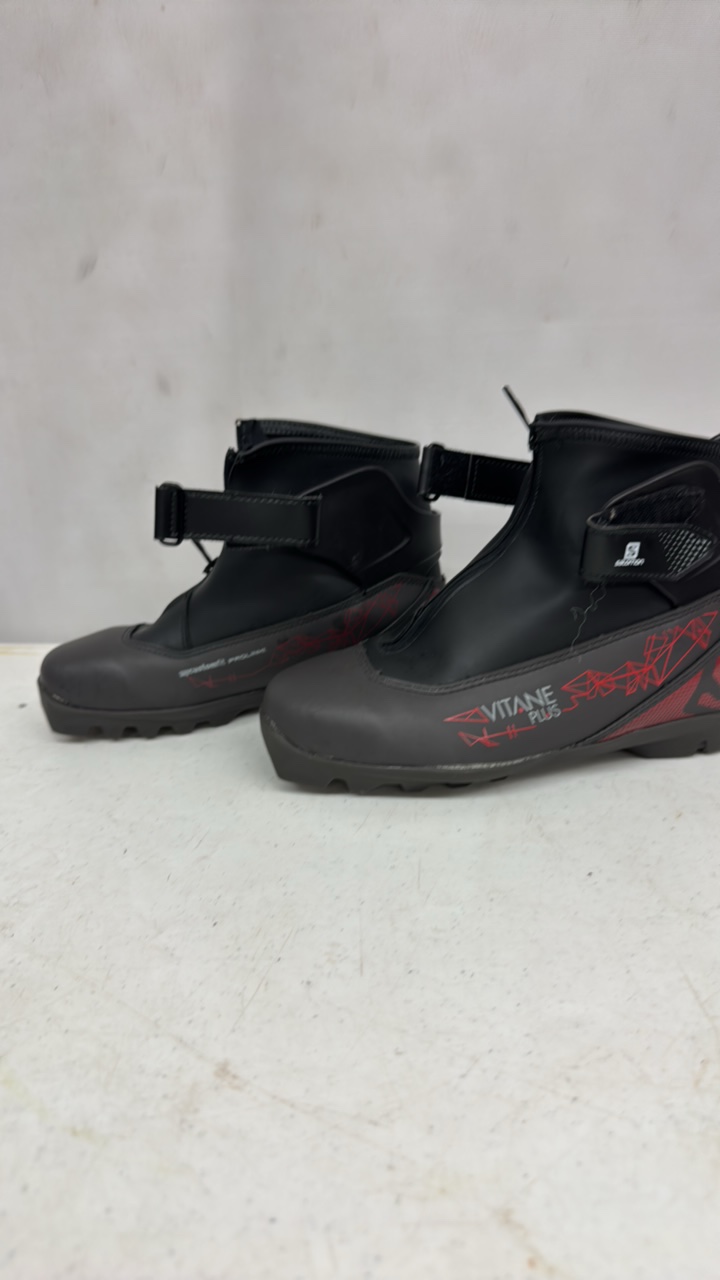 Two pair Nordic cross country ski boots