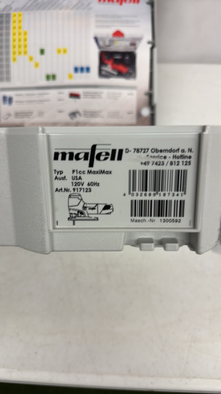 Mafell Jig Saw stacking box with a couple of parts