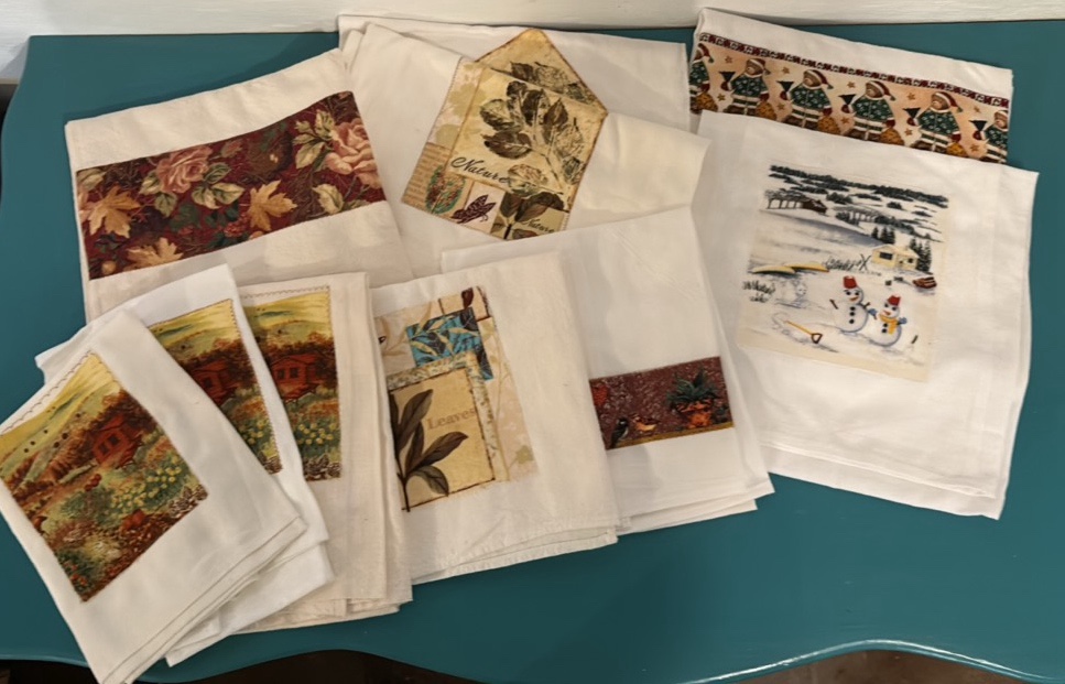 Lot of 10 Fall and Winter Hand Towels