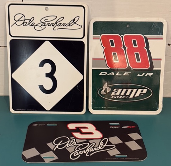 Earnhardt Signs and License Plate Cover