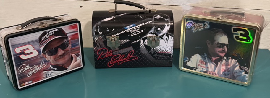 Three Dale Earnhardt Metal Lunchboxes
