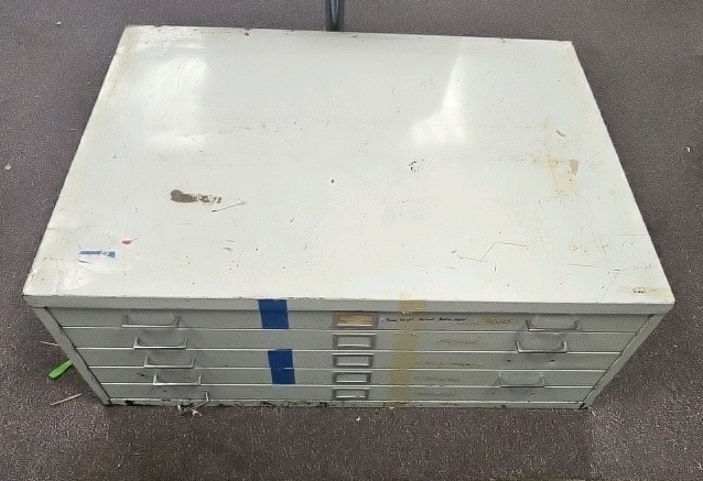 large metal art filing cabinet