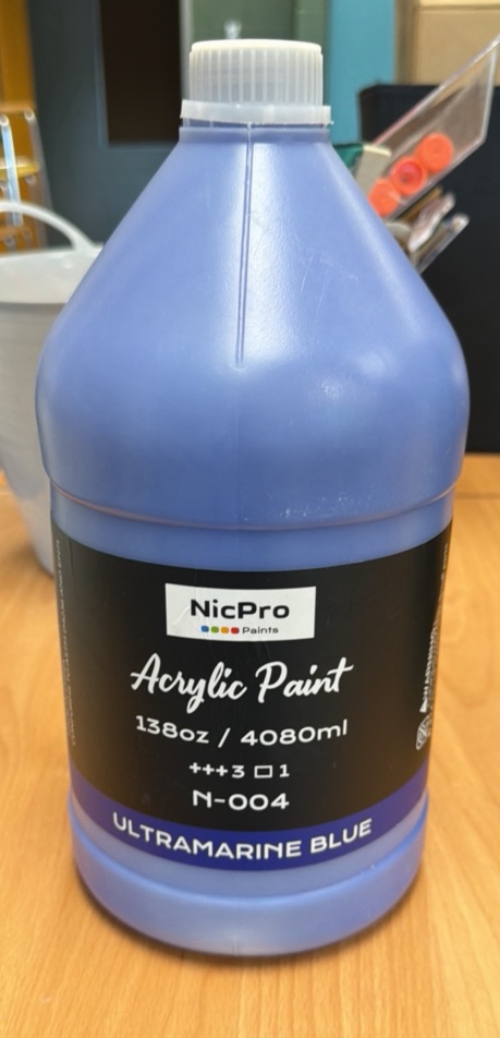 brand new acrylic paint, 132 ounce ultramarine blue
