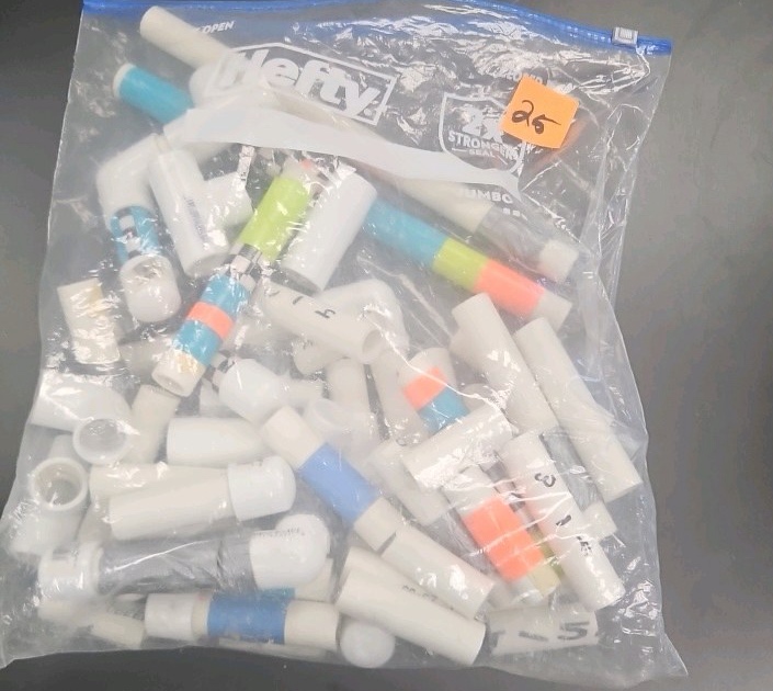 PVC elbows and pipes entire bag
