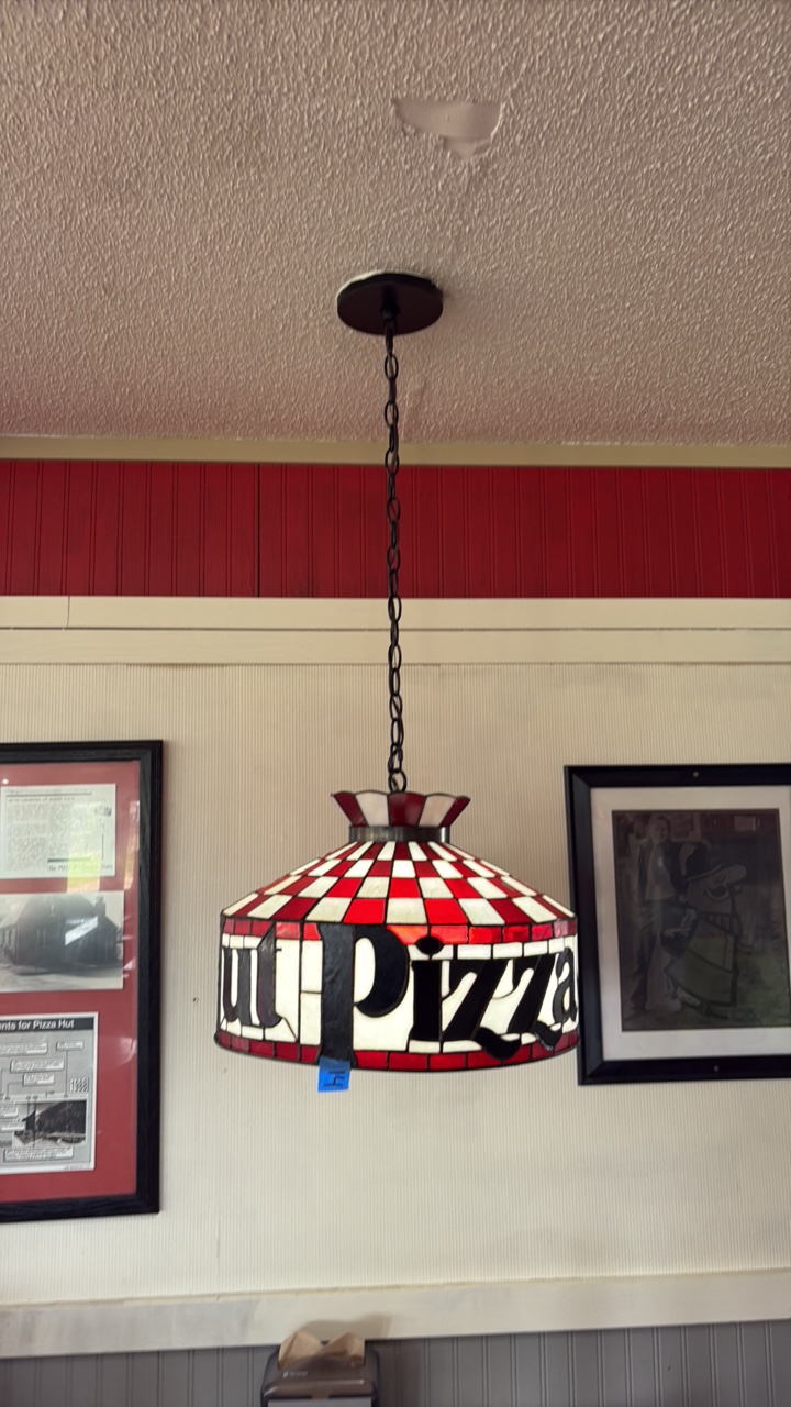Pizza Hut hanging light fixture 17 12 diameter