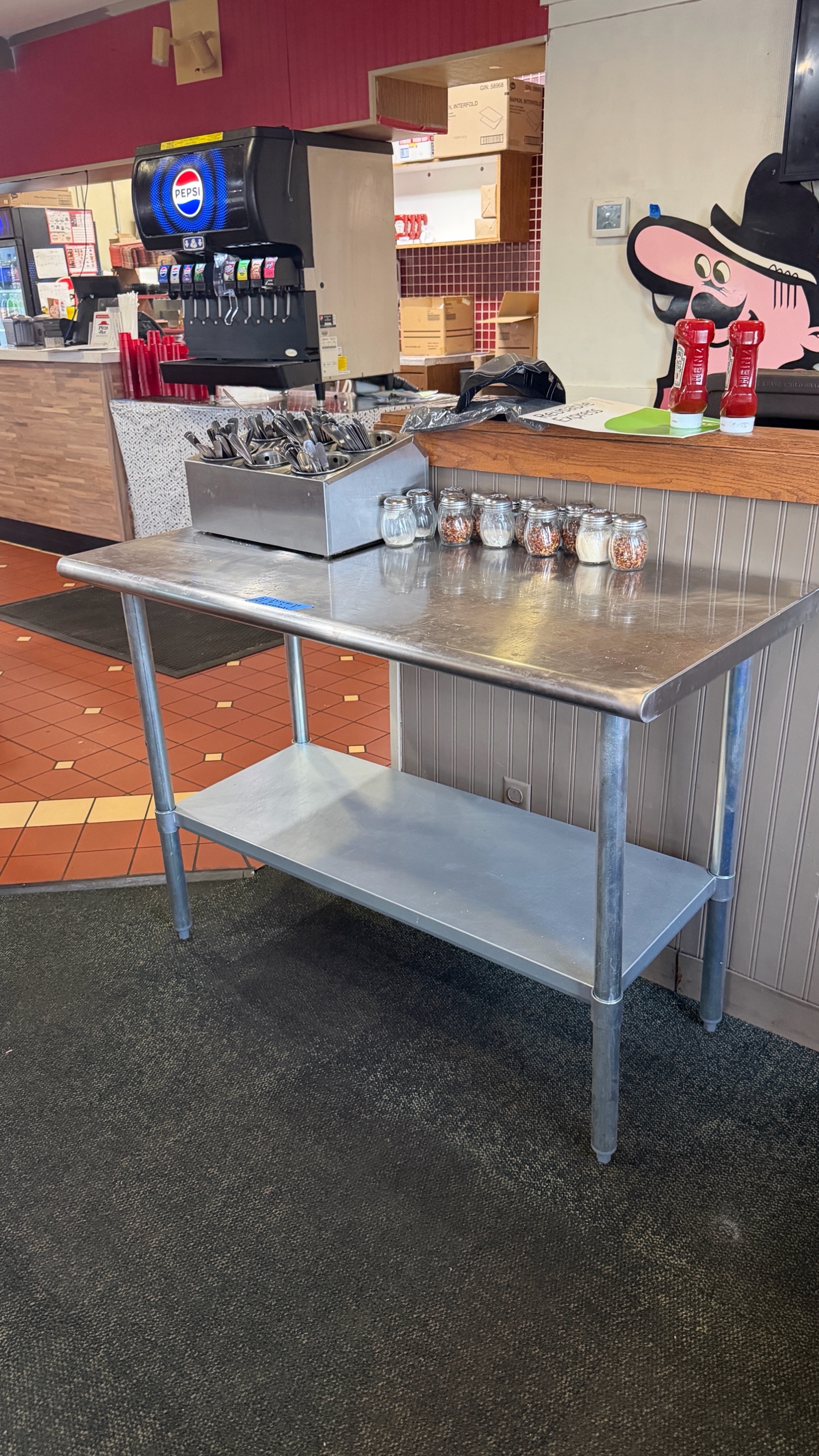48 Stainless Steel Work Table with Shelf