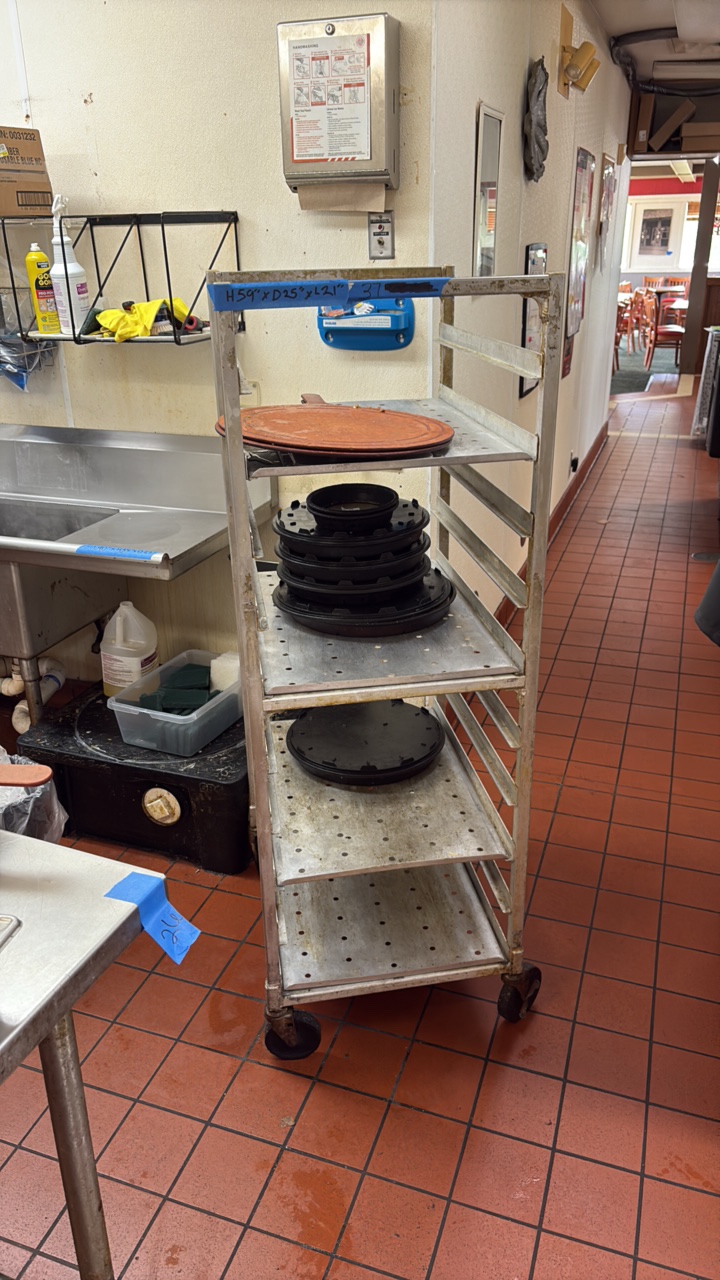 NSF Rolling stainless steel utility rack