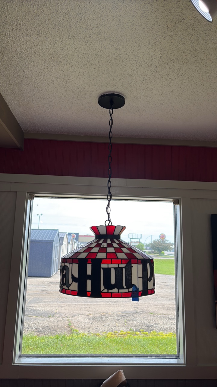 Pizza Hut hanging light fixture 17 12 diameter