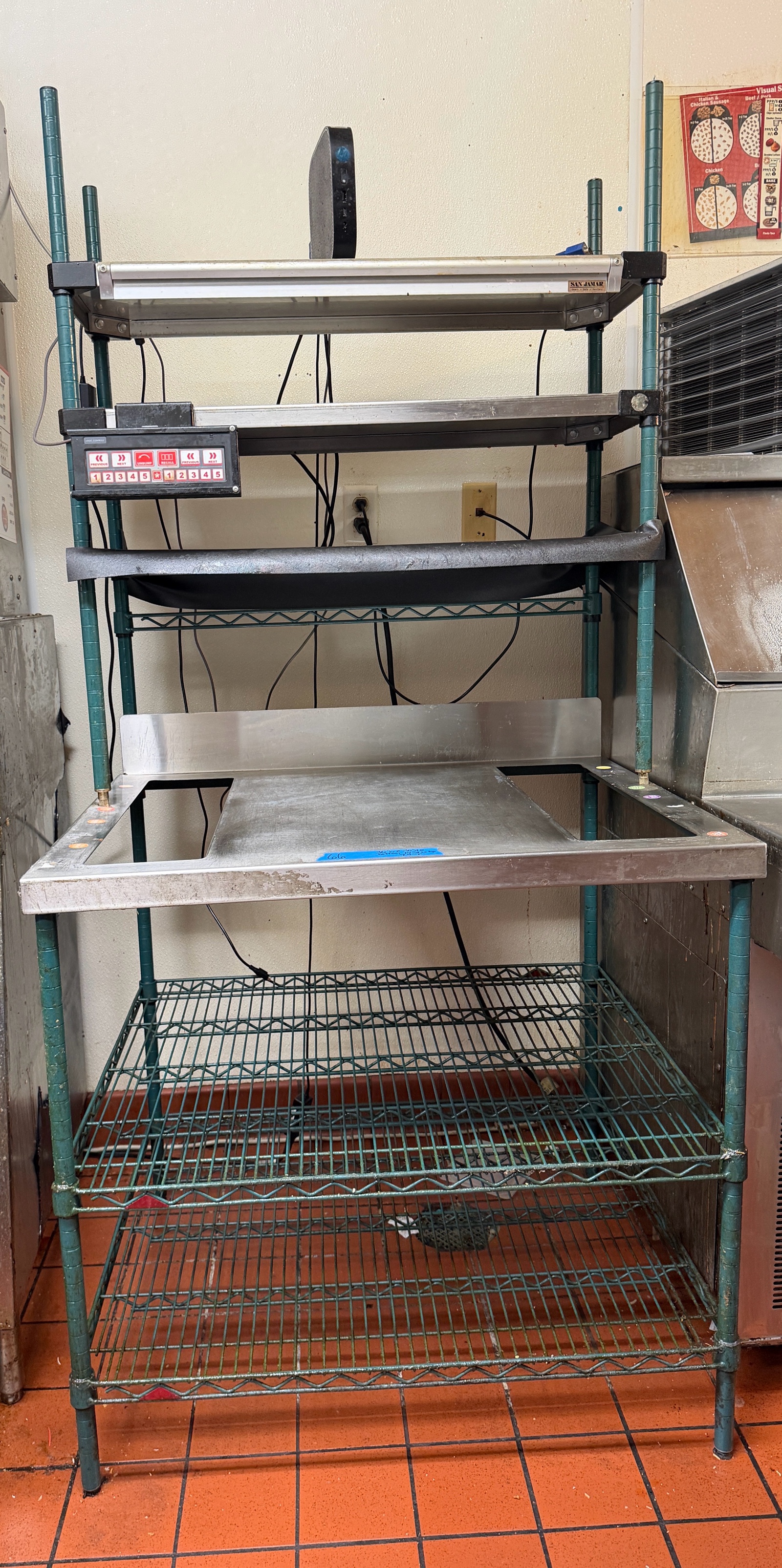 Metro NSF prep station with stainless shelves