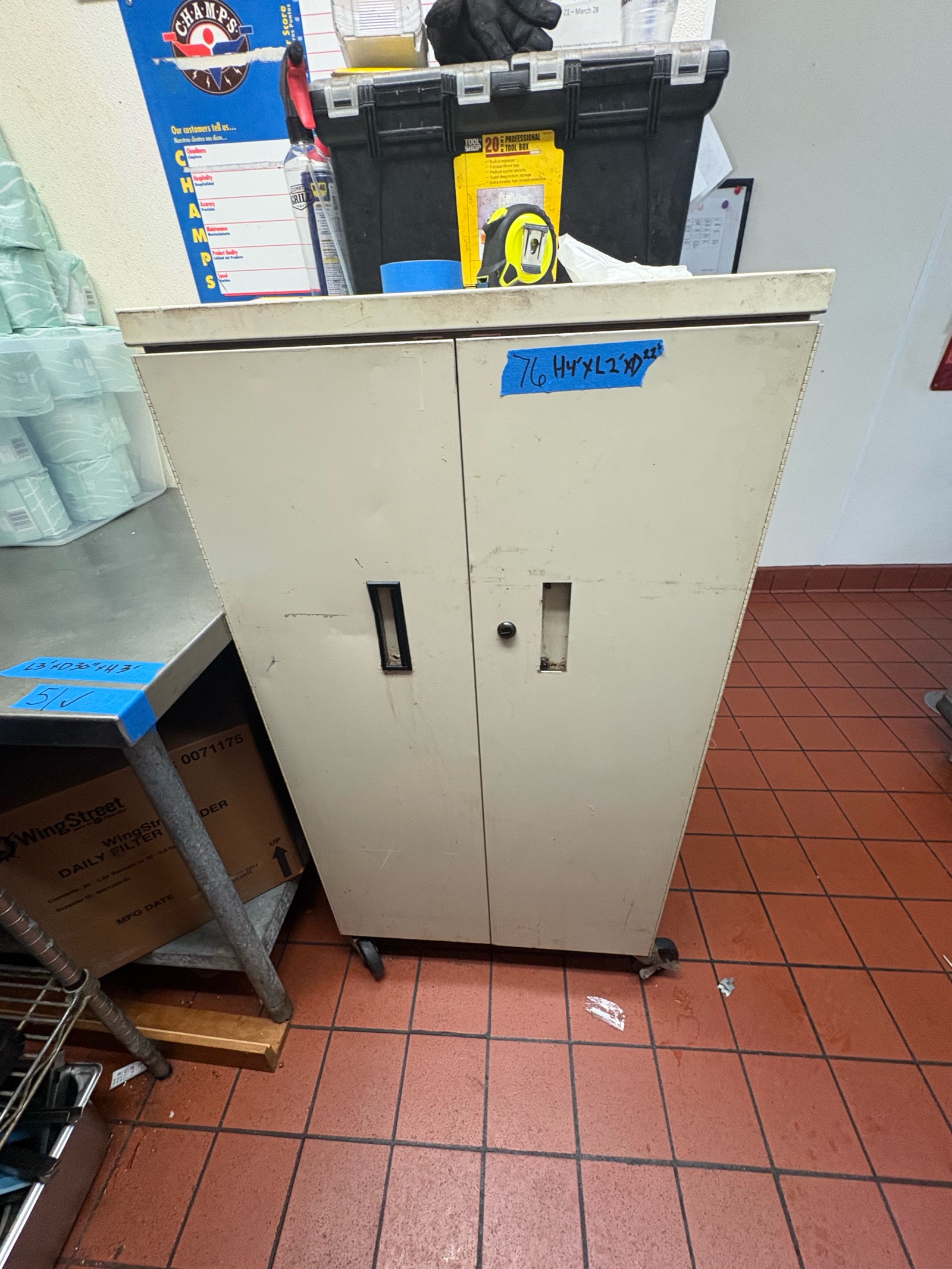 Rolling Metal Cabinet