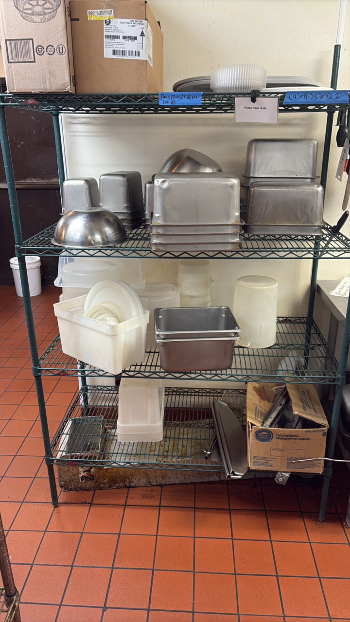 All Food Prep Containers on shelf unit