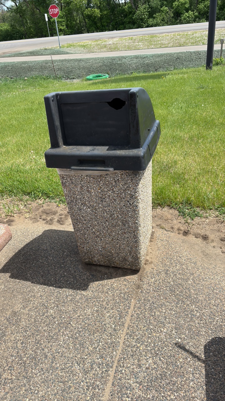 Pebble textured Trash Can 44 H.