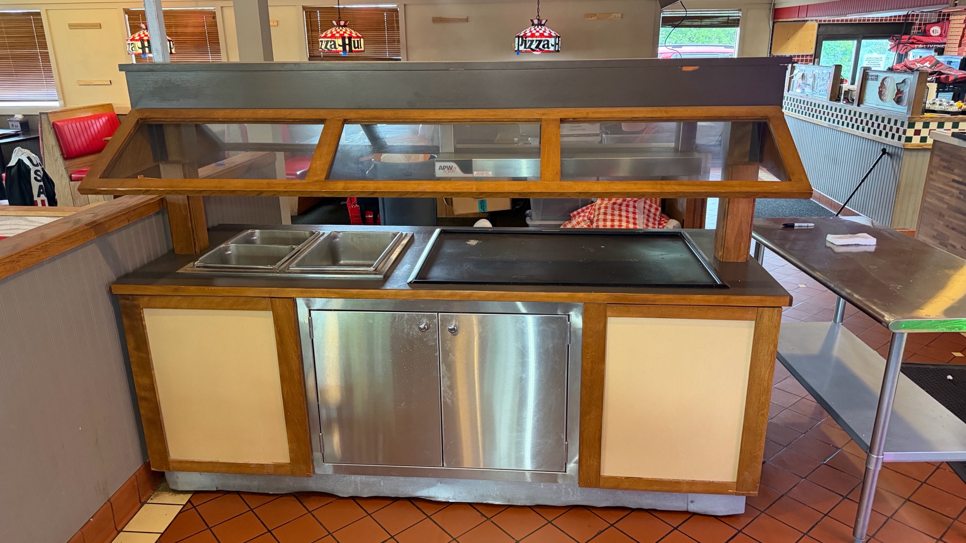 Hard-wired Hot foodPizza Warmer Buffet Island