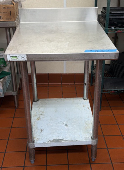REGENCY 24 x 30 Stainless Steel Work Table