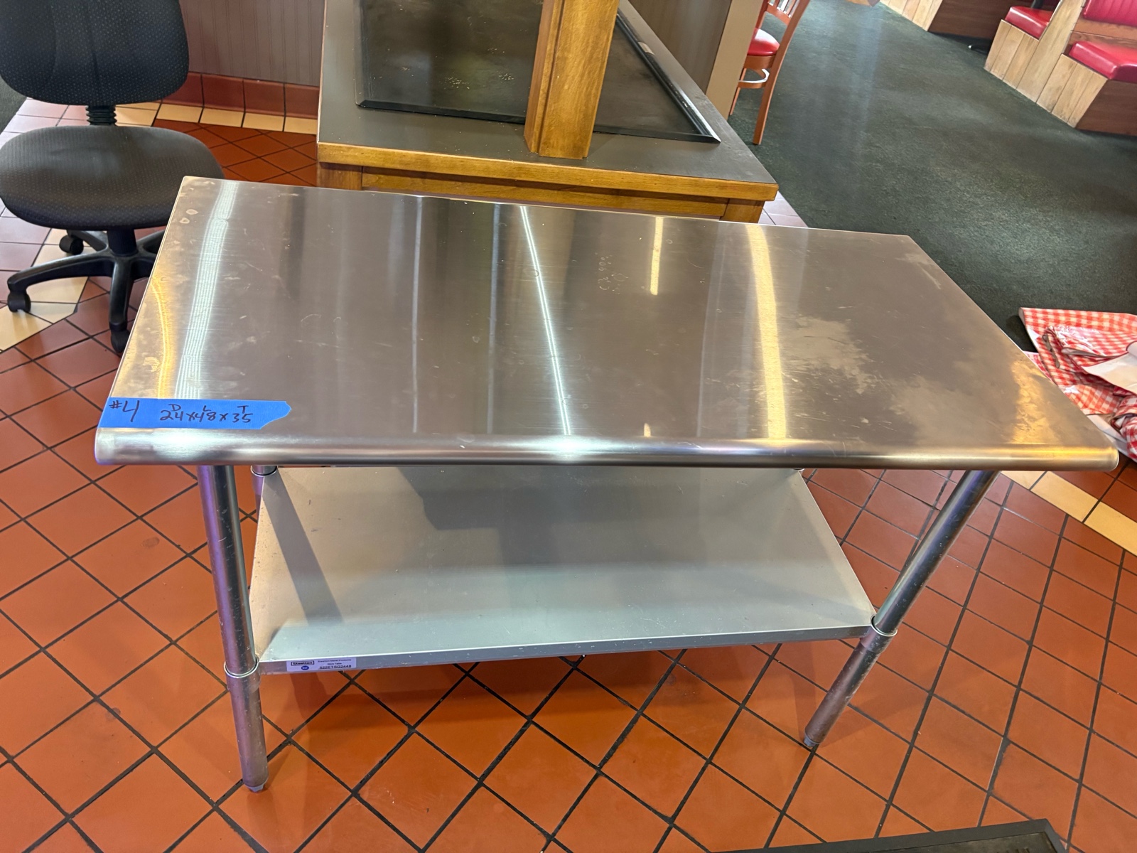 Steelton 18 gauge stainless steel work table