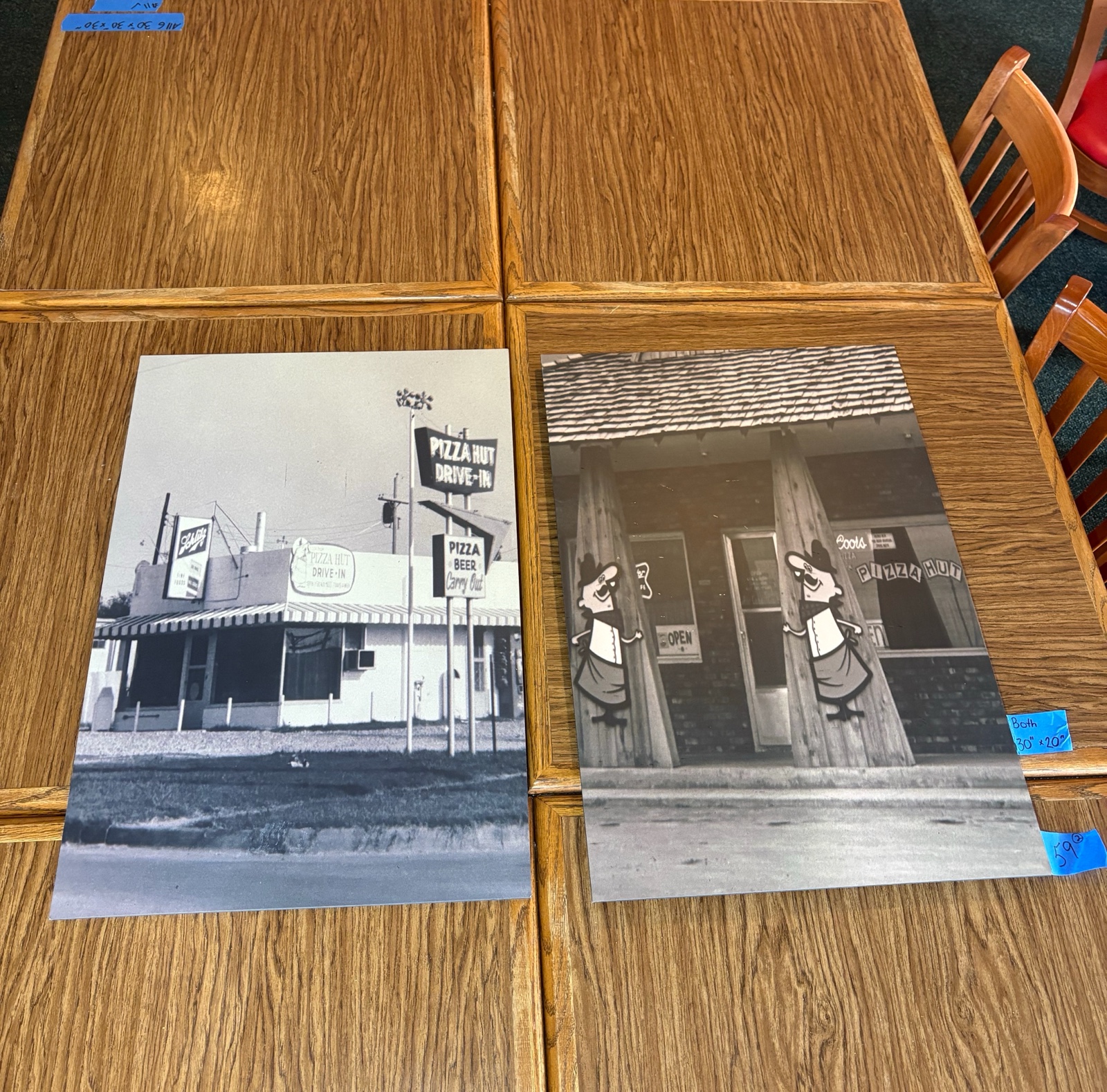 (2) Vintage Pizza Hut Pictures 30 x 20