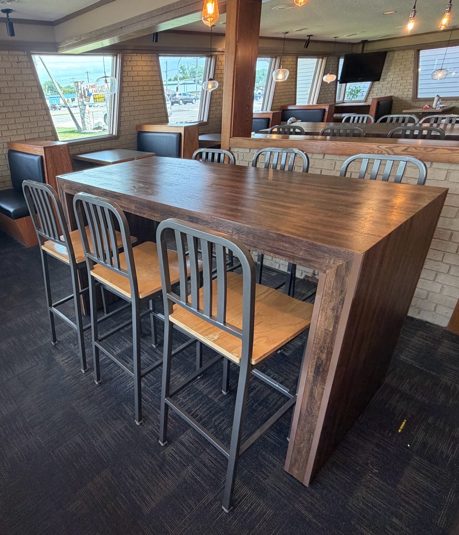 High Top Table and (6) Bar Stools