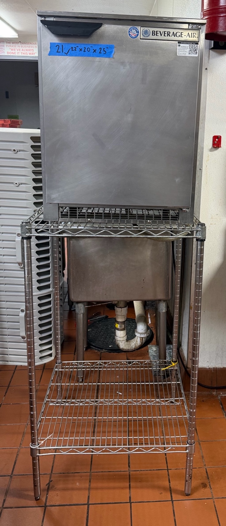 Beverage-Air 20 undercounter refrigerator.