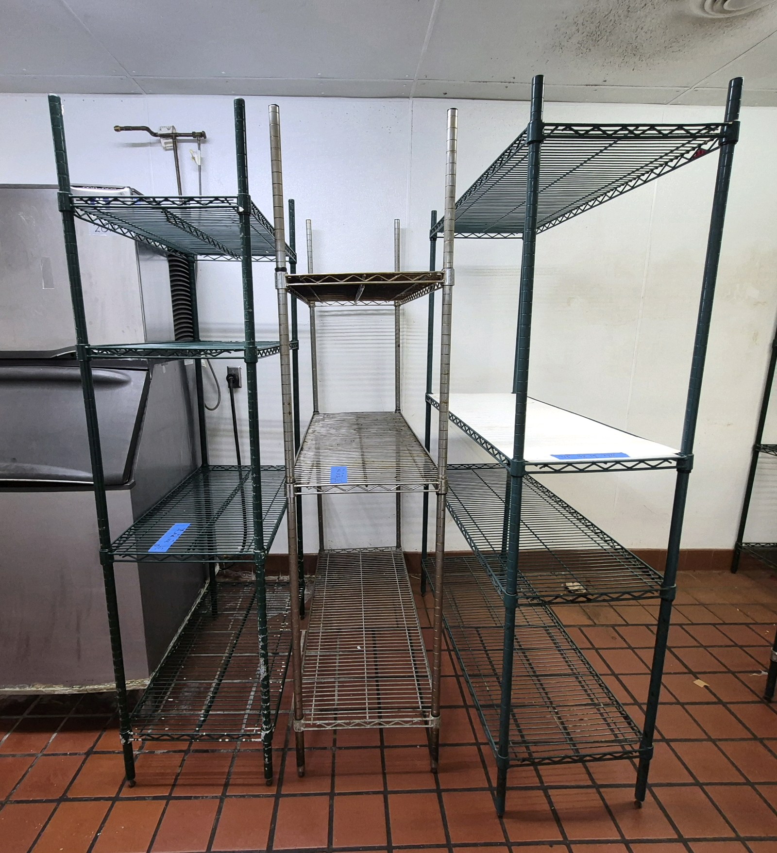 (1) 3-tier and (2) 4-tier Wire Racks