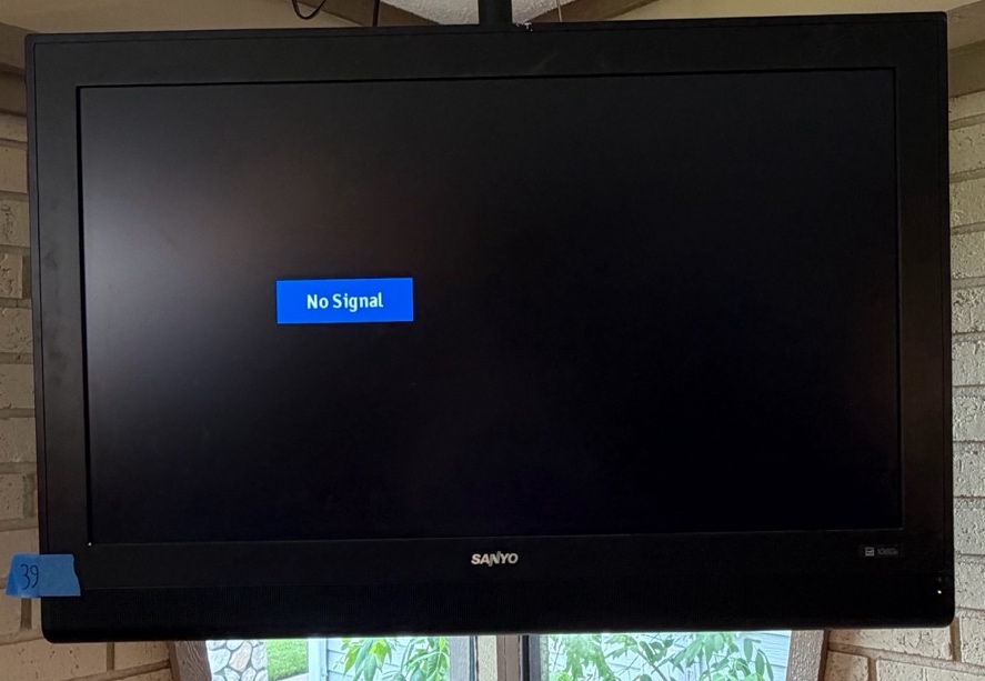 Sanyo 42 widescreen LCD TV with ceiling mount
